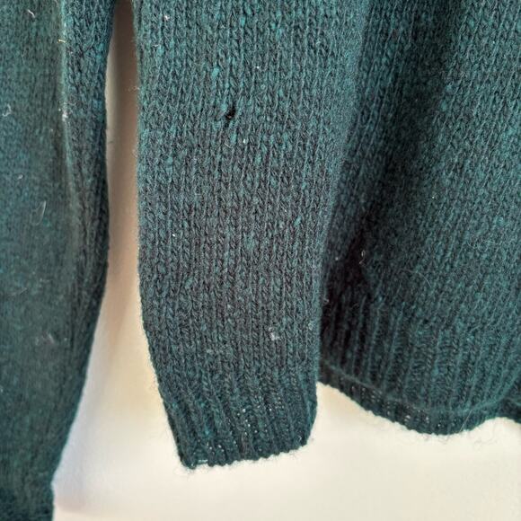 Vtg  J.G. Hook Emerald Green 100% Wool Women's Crewneck Sweater Size Large - Picture 8 of 11